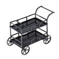thumbnail image 4 of Carrito de Comedor de Servicio en Miniatura 1/12 Accesorios de Bebida de Comida de Negro Sunnimix Carrito de comedor de casa de muñecas, 4 of 7