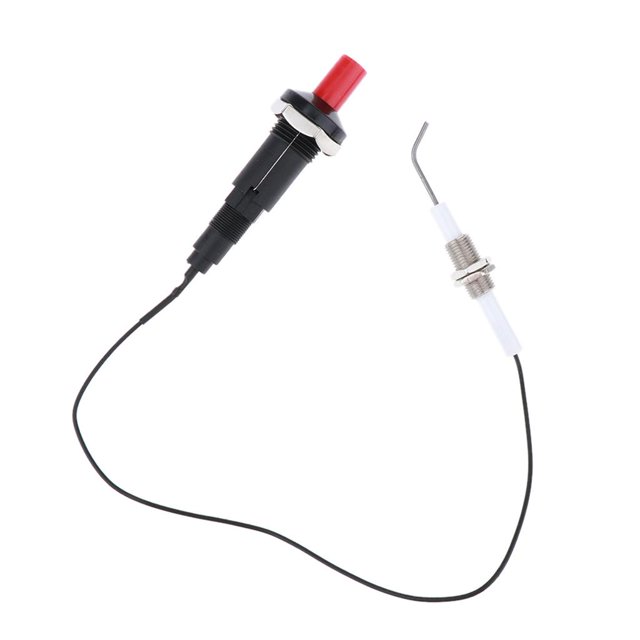 Encendedor piezoeléctrico con botón pulsador, de encendido por chispa con cable de 30 cm para quemador, estufa de propano, parrillas de Sharpla Encendedor piezoeléctrico