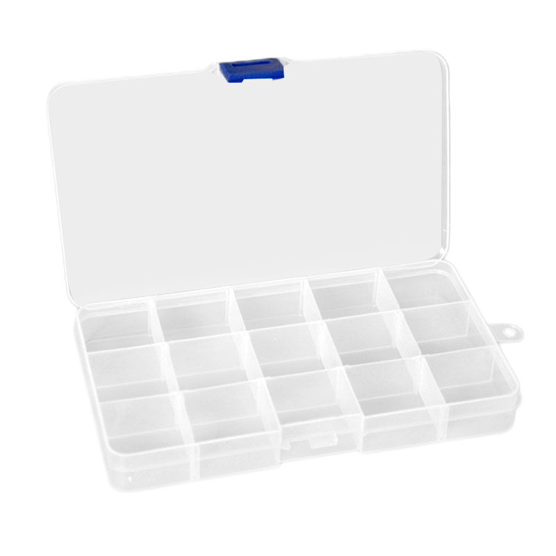 Fishing Tackle Box Lure Tackle Box Transparent Plastic 15 Case Storage
