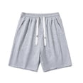 thumbnail image 5 of BXINGOHAI Mens Lounge Sweat Shorts, Casual Elastic Waist Gym Workout Shorts with Drawstring Gray,3XL, 5 of 6