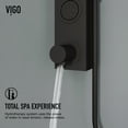 thumbnail image 2 of VIGO Bowery 58 in. H x 4 in. W 4-Jet Shower Panel System with Round Shower Head, Tub Filler and Hand Shower in Matte Black, 2 of 13