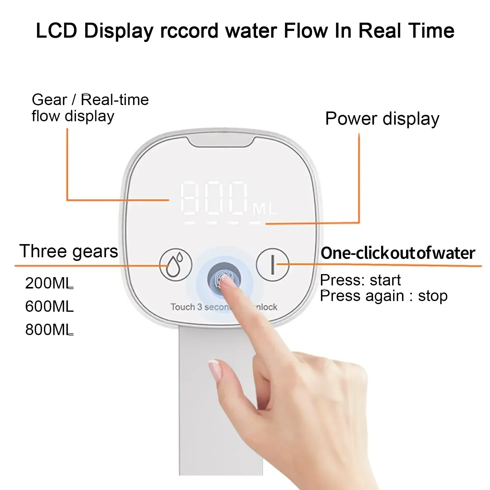Portable Intelligent Quantitative Foldable Electric Automatic Water Dispenser