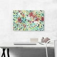 thumbnail image 2 of ARTCANVAS Light Teal Magenta Yellow Modern Canvas Art Print - Size: 26" x 18" (0.75" Deep), 2 of 9
