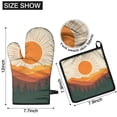 thumbnail image 6 of Mountain Landscape Kitchen Oven Mitt and Pot Holder Sets 2 Pcs for Baking, Cooking and Grilling, Heat Resistant Up To 392 °F, 6 of 7