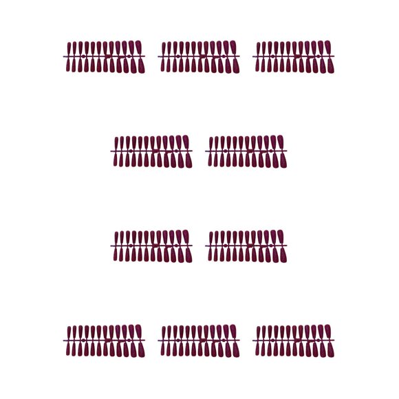 Uñas postizas estilo ataúd 24 piezas Qarigey púrpura rojo 10Conjunto