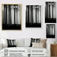 thumbnail image 4 of Designart "Silence Photography: Black And White Forest II" Forest Floater Framed Canvas Wall Art, 4 of 5