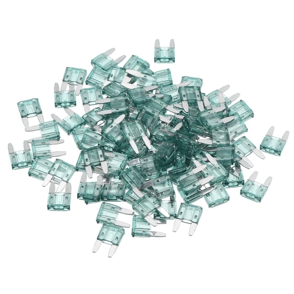 Unique Bargains 100pcs Mini 1AMP APM/ATM Universal Car Fuse Blade Style Fuses for Automotive Car Boat Truck SUV RV Green