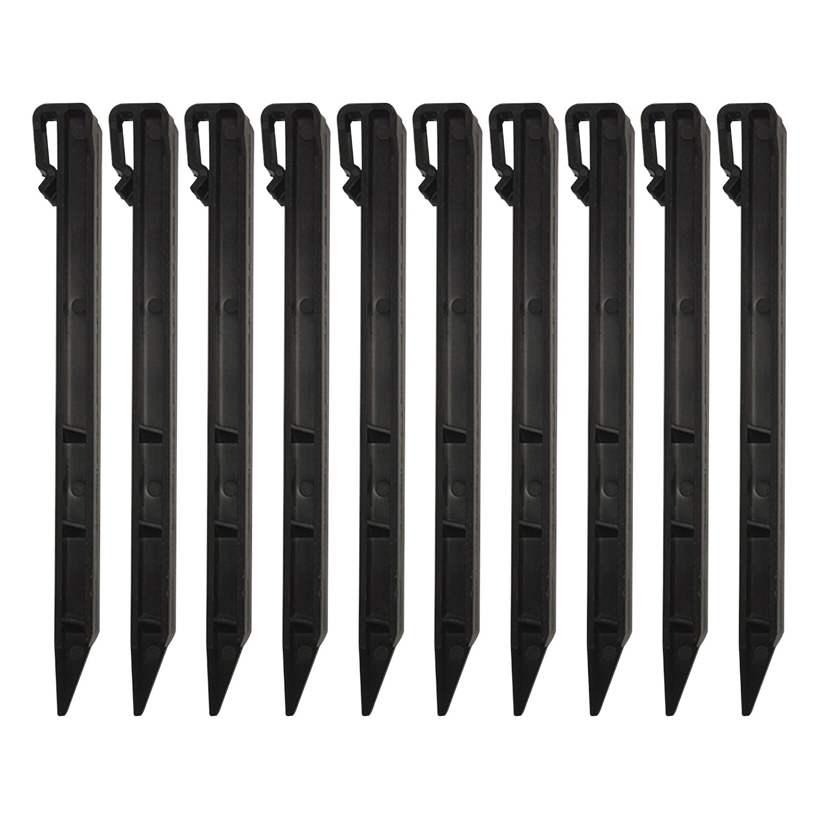 Weed Cover Black Tents Vaupan 20 PCS Plastic Landscape ​Anchoring Spikes 8 Inches Heavy Duty Garden Stakes Anchors for Holding Down Garden Netting Landscape Fabric Lawn Edging Tarps 