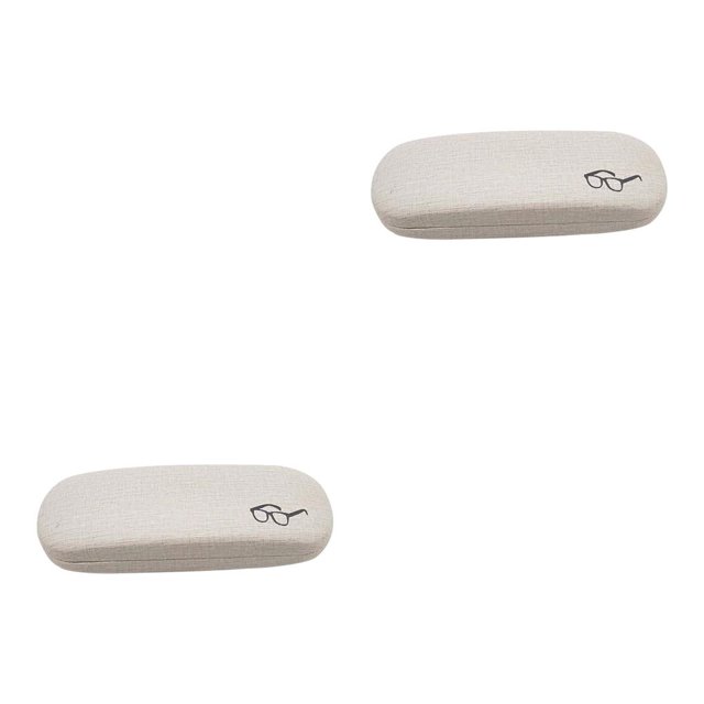 crativent Lunettes en Cuir pour Hommes Femmes Enfants Étui de Lecture Rigide Blanc 2Ensemble