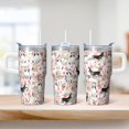 thumbnail image 2 of 20OZ Dog Pattern Lightweight Tumbler with Handle Stainless Steel Double Wall Cup Unique Birthday Christmas Gifts for Dog Lovers Women Men Maintains Drink Temperature for Hours, 2 of 6