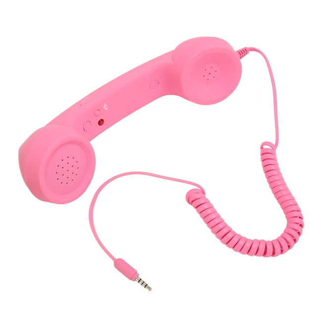 Telephone Handset For Cellphone, Retro 3.5mm Telephone Handset Radiation Proof Wired Cell Phone Receiver For Smartphone Computer