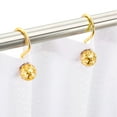 thumbnail image 1 of Dznils Rustproof Metal Hollow Ball Shower Curtain Hooks, Gold, Set of 12, 1 of 10