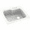 Tahiti White, variant on Swan Solid Surface Kitchen Sink (25" x 22") with 3 Faucet Holes