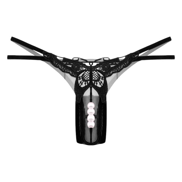 Sexy Butterfly Open Crotch Panty T-String Underwear G-String Lingerie Black  : : Clothing, Shoes & Accessories