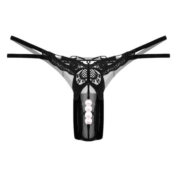 Sexy Butterfly Open Crotch Panty T-String Underwear G-String Lingerie Black  : : Clothing, Shoes & Accessories