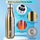 thumbnail image 3 of Paquete de 2 botellas de agua aisladas de 17 oz, botellas de agua de acero inoxidable al vacío de doble pared, botella de agua deportiva de metal a prueba de fugas, mantiene la bebida caliente y, 3 of 5