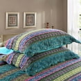 thumbnail image 5 of NEWLAKE Cotton Bedspread Queen Quilt Sets Reversible Patchwork Coverlet Set, Blue Striped Jacquard Pattern, 5 of 7