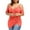 Pink, variant on Fesfesfes Cold Shoulder Sling Tops for Women Plus Size Summer Tops Loose V Neck Camisole Solid Color Cross Wrap Tunic Blouse