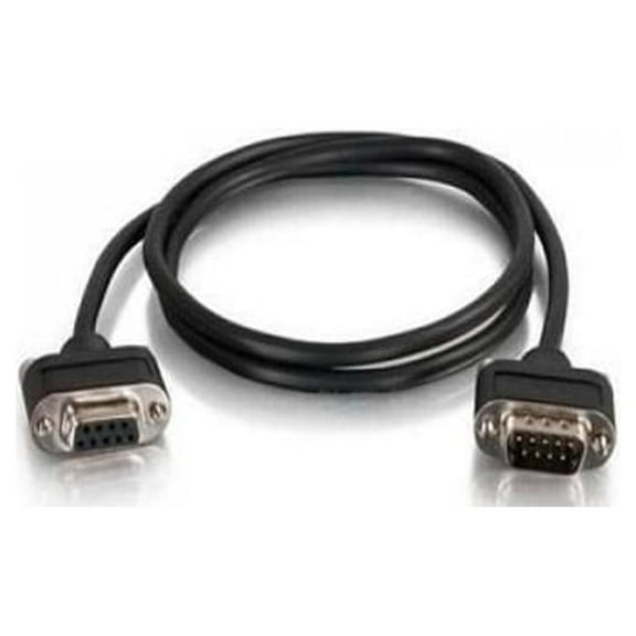 C2G 52157 6ft Serial RS232 DB9 Cable with Low Profile Connectors M/F - In-Wall CMG-Rated