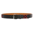 thumbnail image 4 of Snap On Punk Rock Black & Red Studded Leather Belt, 4 of 5