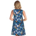 thumbnail image 2 of Bixox Hawaiian Style Print Women's Sleeveless A-Line Dress with Pockets, Casual Knee-Length Tank Dress for Summer-Large, 2 of 7