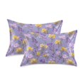 thumbnail image 2 of Violet Floral Butterfly Standard Size Satin Pillowcase 20''x26'' Double-Sided Print Soft Wrinkle Resistant, 2 of 9
