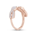 thumbnail image 3 of 14K Rose Gold 0.25 ct Natural Diamond Solitaire Wrap Ring Jewelry For Womens-10, 3 of 3