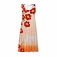 thumbnail image 4 of EGNMCR Robes d'Été Femmes Mode Tendance Femmes Décontracté Col Carré Robes Imprimées Été Sans Manches Robe Pull, 4 of 5