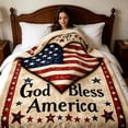 thumbnail image 4 of Nkmbld 4th of July Patriotic Blanket, Memorial Day Soft Cozy Flannel Blanket, Patriotic Lightweight Cozy Fleece Blanket for Couch Sofa Bed Decor, 4 of 8