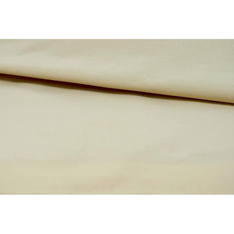 68x68 Unbleached Muslin Fabric by The Yard (100% Cotton)