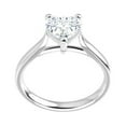 thumbnail image 2 of Heart Diamond Solitaire Engagement Ring,14k White Gold (0.7 Ct,F Color,SI1 Clarity) GIA Certified, 2 of 4