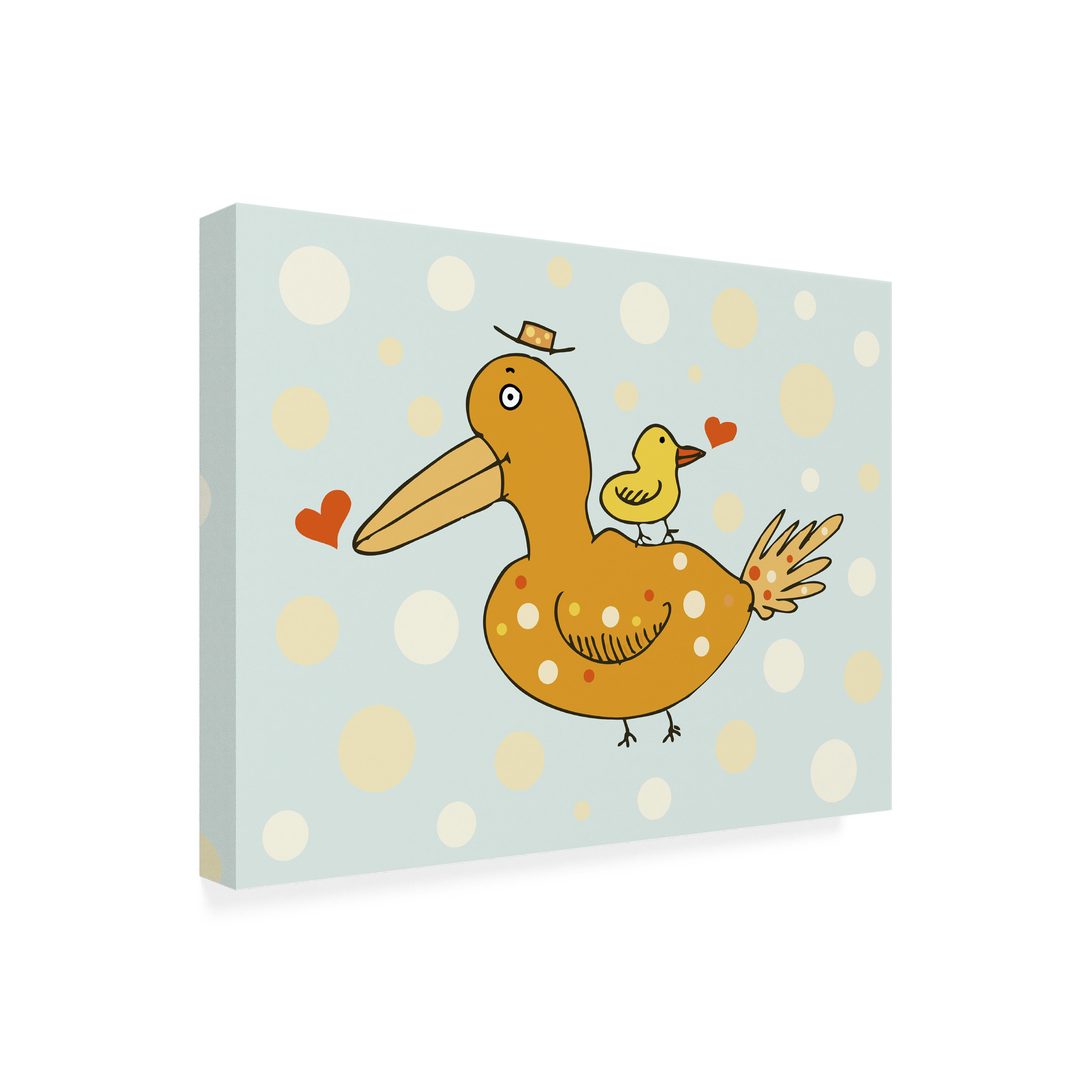 Trademark Fine Art "Bird and Baby" Canvas Art by Carla Martell