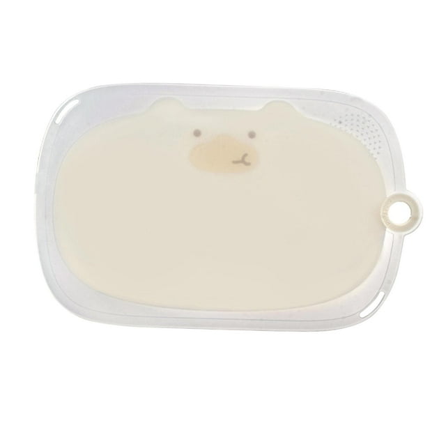 GROWTH TANK Cartoon Cutting Board Anti Slip Particles Surface Multipurpose Serving Board white large