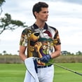thumbnail image 4 of Lsque Scooby-Doo Pattern Golf Shirts for Men Dry Fit Print Moisture Wicking Performance Short Sleeve Polo Shirt-3X-Large, 4 of 7