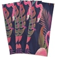 thumbnail image 2 of SKYSONIC Flamingo Flower Leaf Kitchen Dish Towels Set of 1,Dishcloths,Absorbent Soft Towels Hand Towels, Tea Towels,18" x 28", 2 of 7