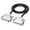 2m-female to female, variant on D-SUB 25PIN RS232 DB25 Male Female Interfaces Cable 26AWG Flexible and Double Shielded PVC Cord Black