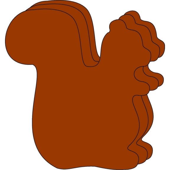 SHAPES ETC. Large Single Color Cut-Out - Squirrel