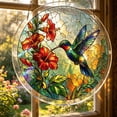 thumbnail image 5 of Acrylic Puzzles Suncatcher Window Hanging, 83 Pieces 7.4 Inch Sun Catcher Acrylic Puzzles Garden Decoration for Women Men Mom Birthday Gift Home Decor (Emerald Flame Hummingbird), 5 of 8