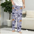 thumbnail image 2 of Halloween Pajama Pants for Women Men Couples Halloweens Pjs Pants Unisex Ghost Bat Pumpkin Pajama Bottom Sleepwear for Halloween Costume Party, 2 of 7