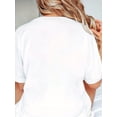 thumbnail image 2 of Camiseta De Mujer Verano Activewear Camiseta Básica Para Senderismo Deportes VacacionesWomen's Casual Summer Tee - Trendy Round Neck Short Sleeve with Unique Ice Pop & Fireworks Print, Stretchy Poly, 2 of 8