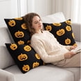 thumbnail image 6 of Antqov Halloween Pillow Covers 18x18" Cute Ghosts Pumpkin Throws Pillow Cover Spooky Soft Pillowcase for Couch Sofa Chair Bedroom Fall Decor Gift, 6 of 6