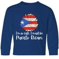 thumbnail image 3 of Inktastic I'm So Cute, I Must be Puerto Rican Sunflower Puerto Rico Long Sleeve Youth T-Shirt, 3 of 5