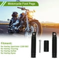 thumbnail image 2 of Espejos de pie de motocicleta Unique Bargains para Harley/Sportster 1200 883/Touring/Softai/Dyna, pedal delantero, pedal trasero, reposapiés, pedal de pie CNC, 2 of 6