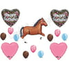 Brown Horse Floral Cowgirl BIRTHDAY PARTY Balloons Decorations Supplies