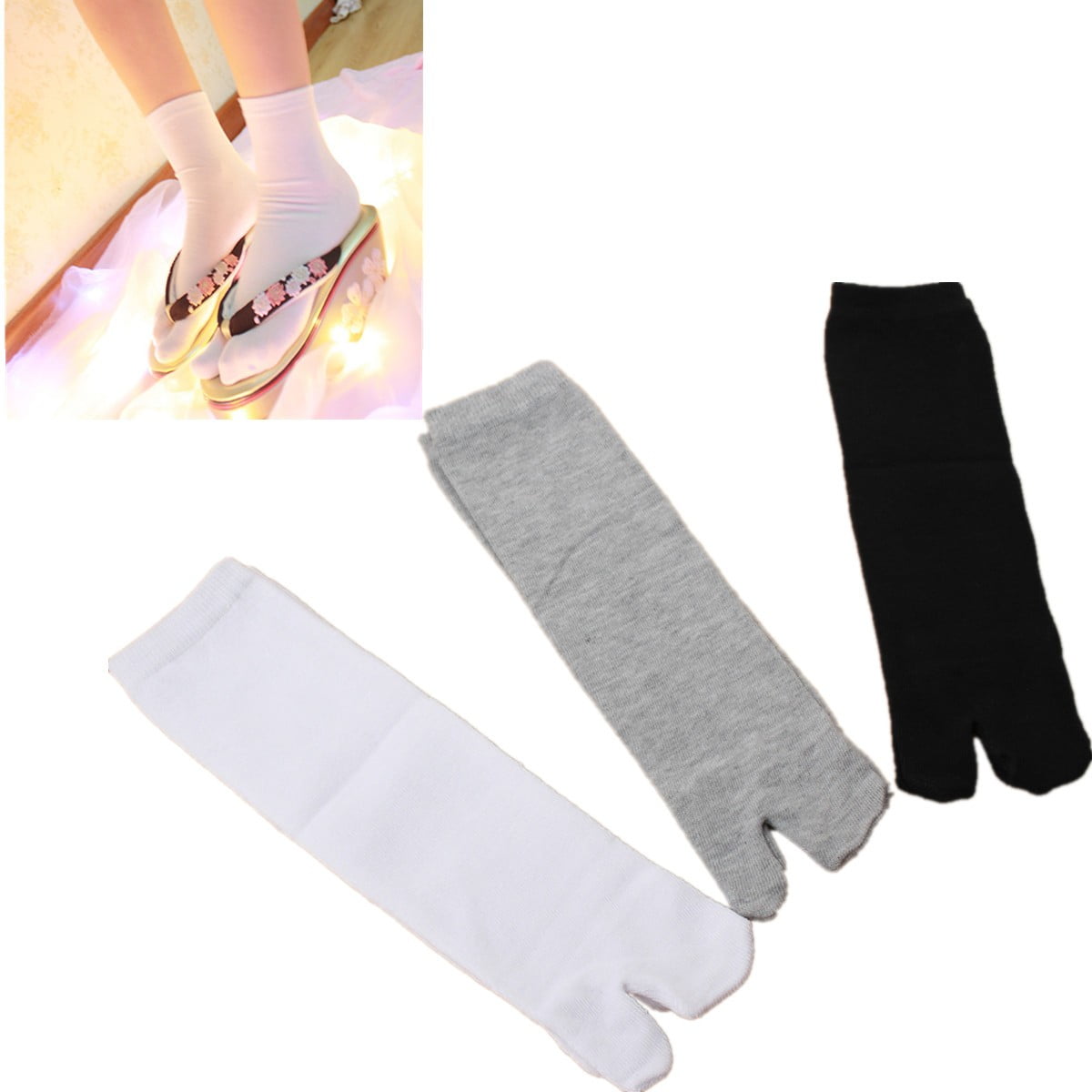 Ninja Tabi Socks toe socks GREY Senior Athletic Flip Flop Japanese Tabi Socks 