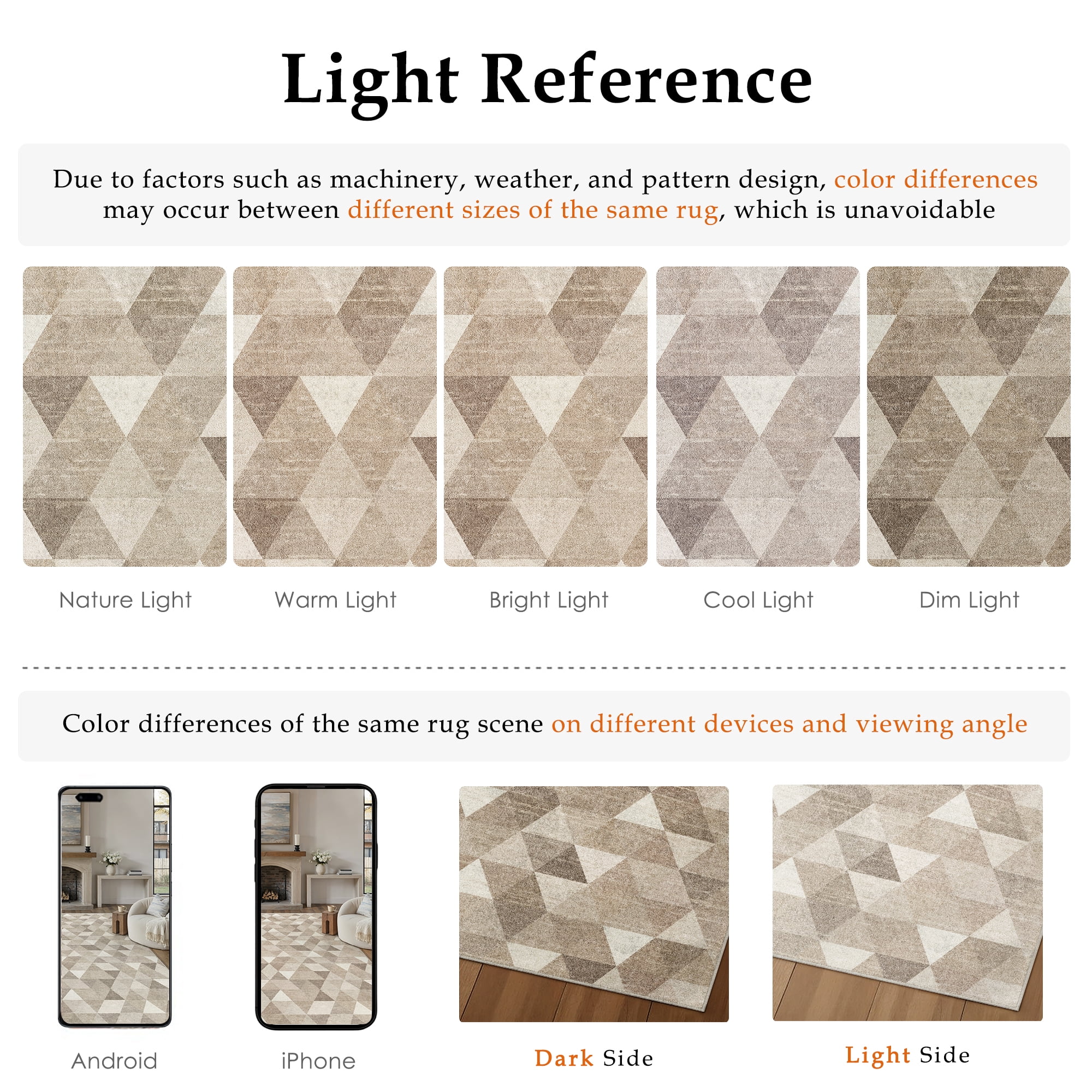 BERTHMEER 2'x8' Runner Rugs for Hallway Bathroom Bedroom Entryway Kitchen Non Slip Washable Checkered pattern Rugs Light Brown Beige Modern Contemporary Geometric Runner Rugs
