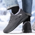 thumbnail image 6 of Domuza Fleece-lined Bowling Shoes for Men Orthopedic Shoes with Arch Support Slip On Wide Width Sneakers Non-Slip Sole Athletic Sneakers Gray 7 (EU-39), 6 of 6