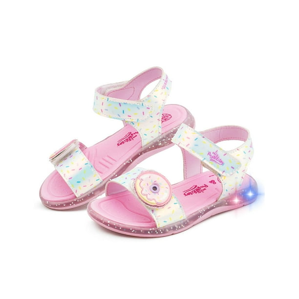 Sandalia Con Luces Tropicana Para Niña Casuales Color Candy rosa 15