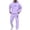 Light Purple, variant on Valora Men's Suits Casual Solid Two Piece Hooded Sports Set for Everyday Comfort Lightweight Jogger with Pockets Black 2XL