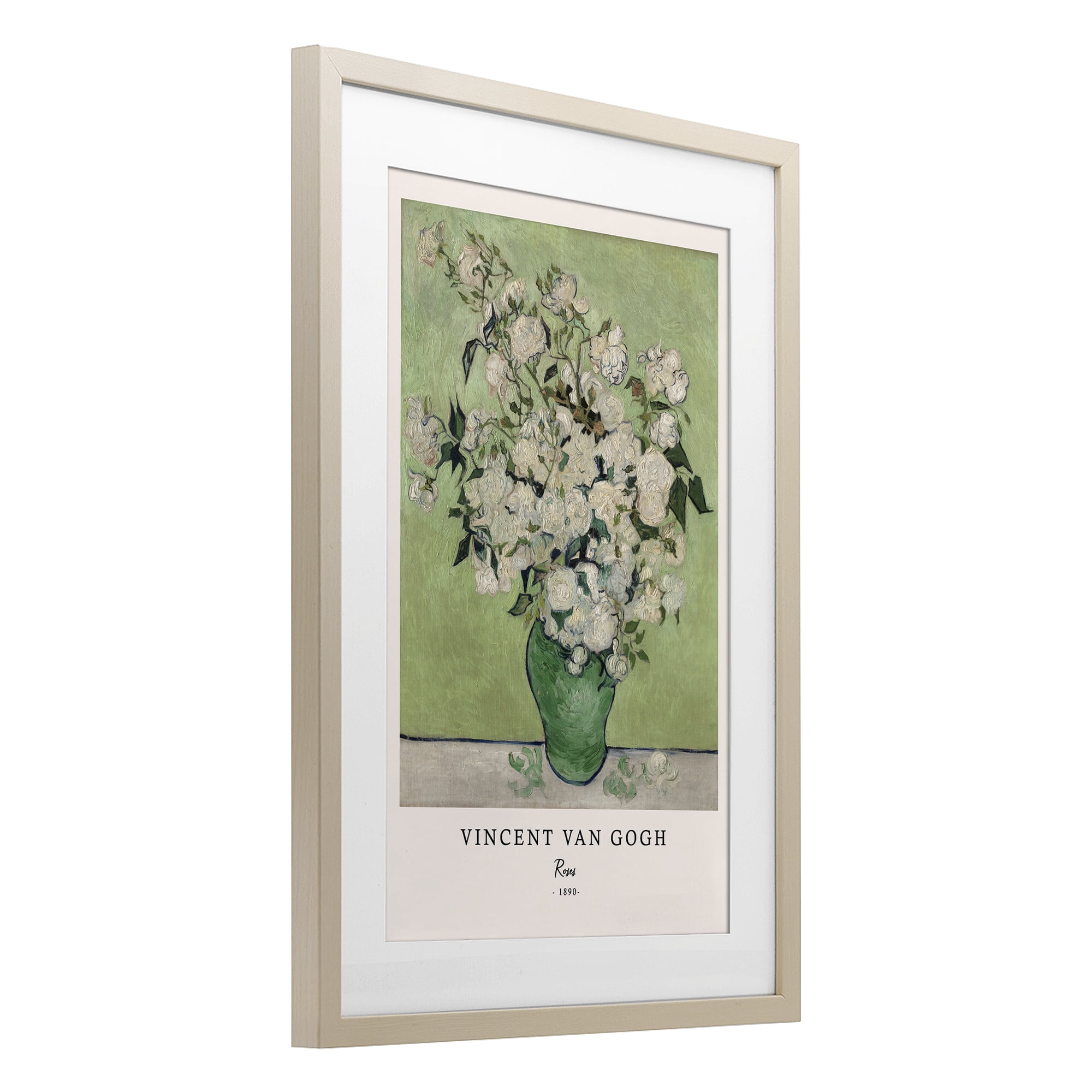 Stupell Industries Classic Roses Van Gogh Birch Framed Print Under Glass, design by Vintage Hustle